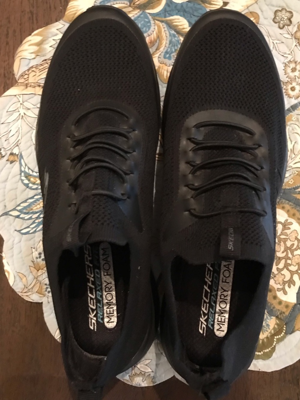 Skechers Men's Black Slip-On Memory Foam Athletic Shoes